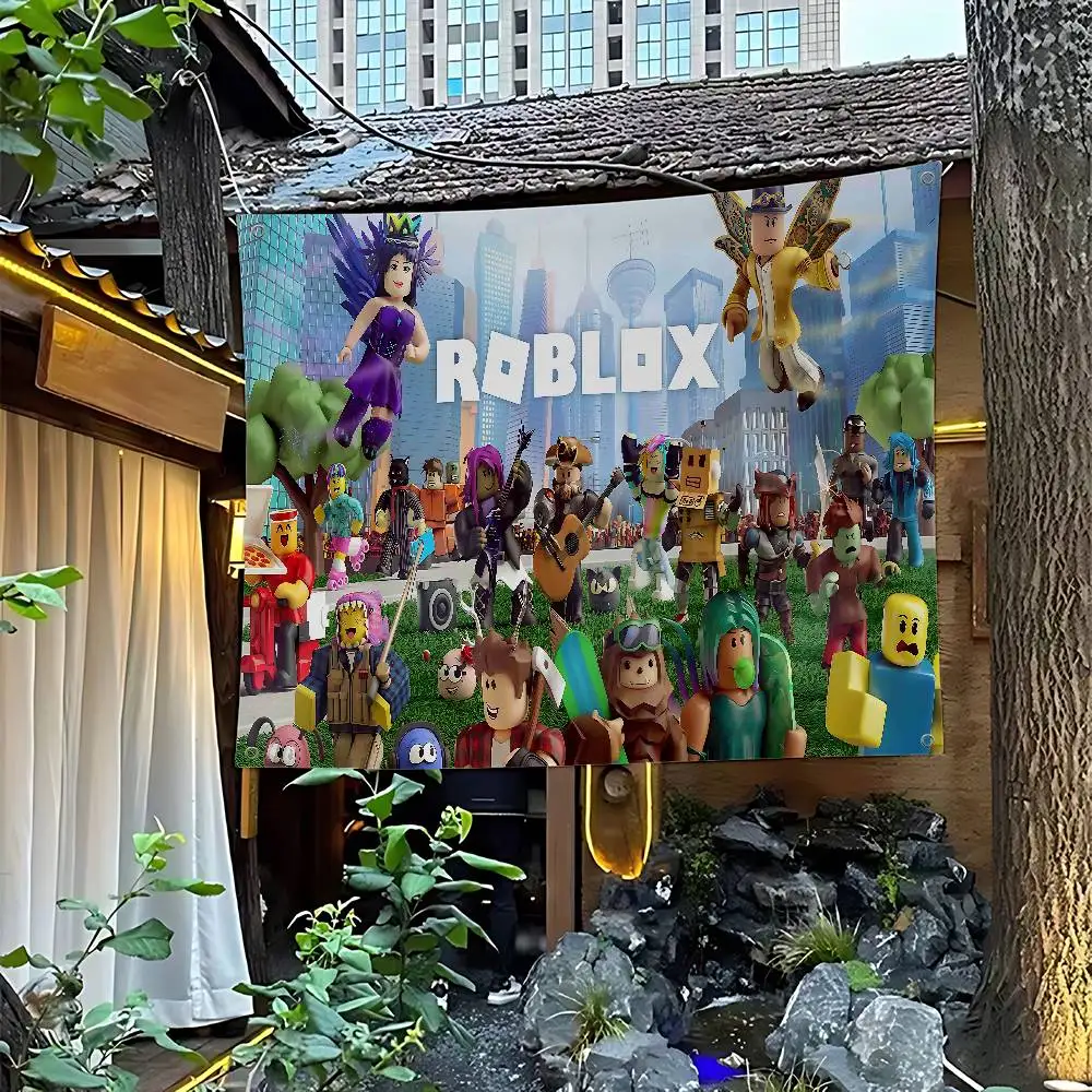 Commercial Printing Company - R-Roblox 게임 고급 인쇄 광고 깃발